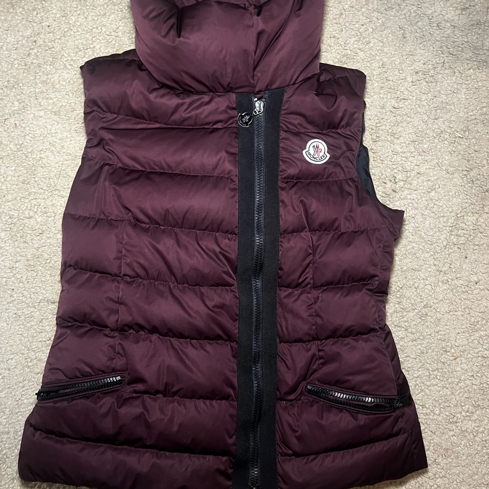 Moncler Women's Deep Plum Puffer Vest